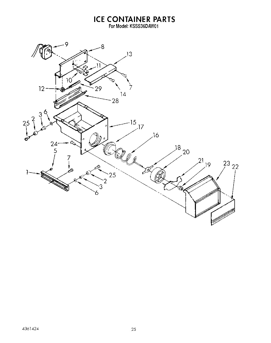 Diagram: Ice Container - see part 9