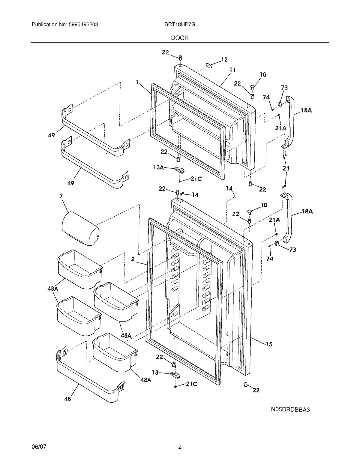 Diagram: Doors - see part 73