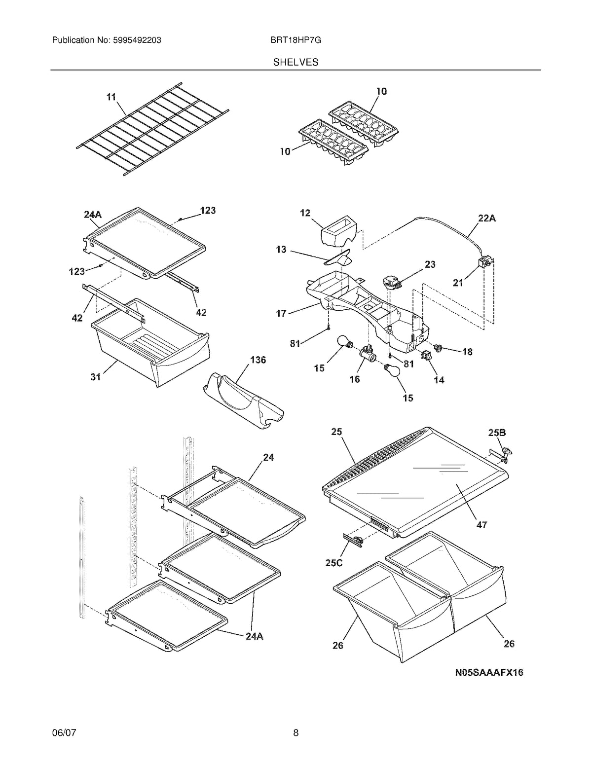 Diagram: Shelves - see part 47
