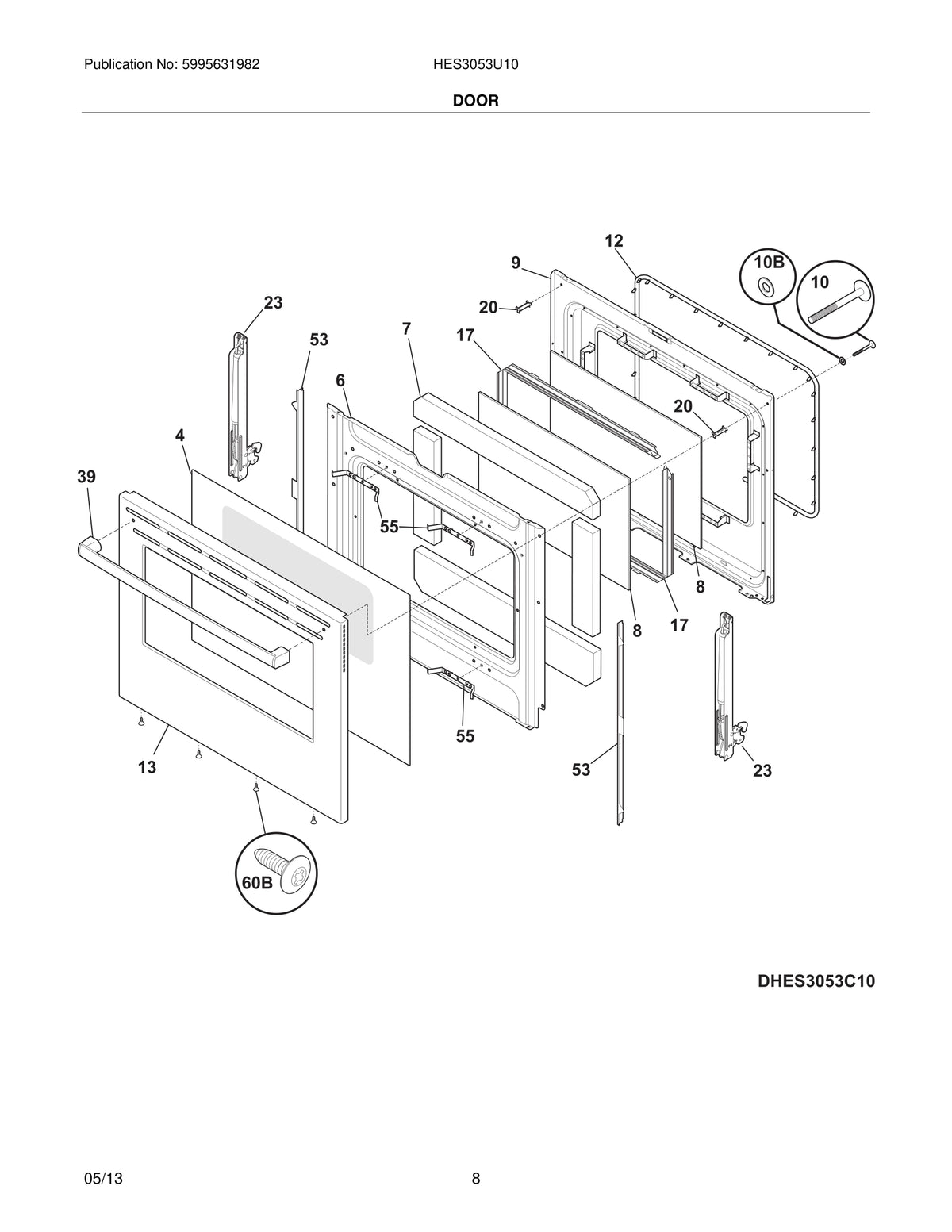 Diagram: Door - see part 12