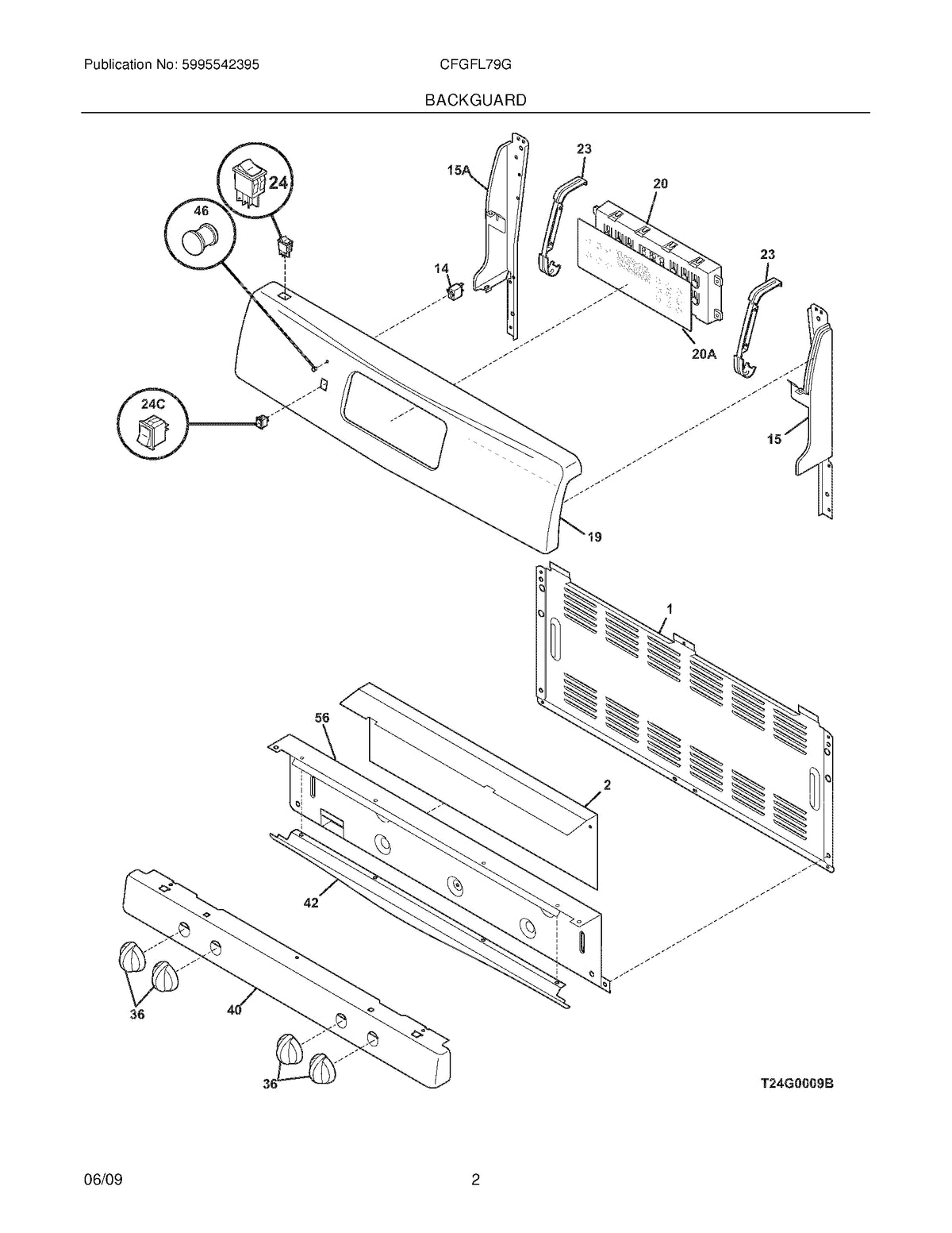 Diagram: Backguard - see part 46