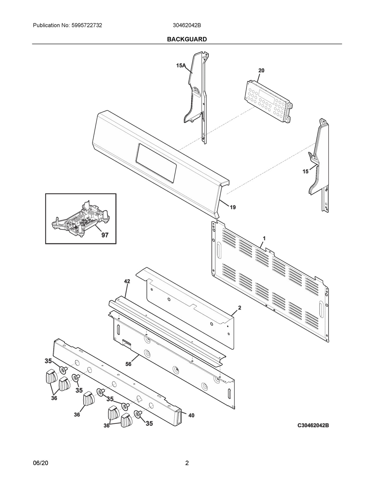 Diagram: Backguard - see part 36