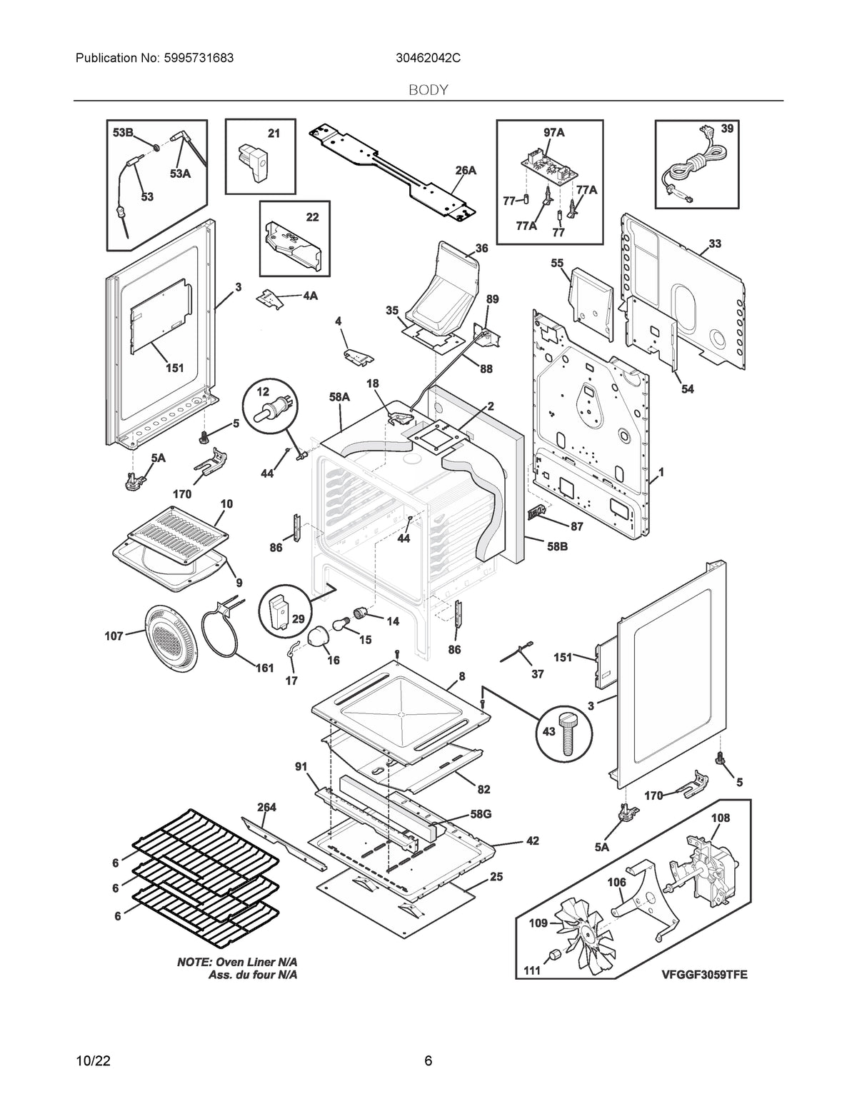 Diagram: Body - see part 89