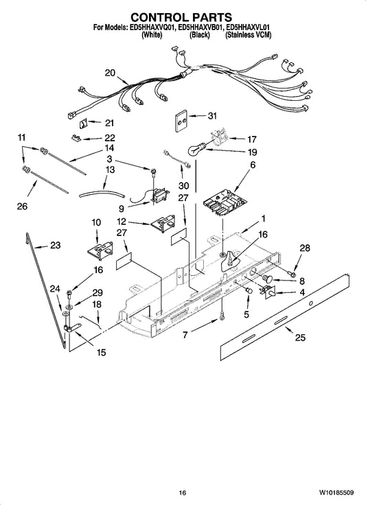Diagram: Control Parts - see part 19