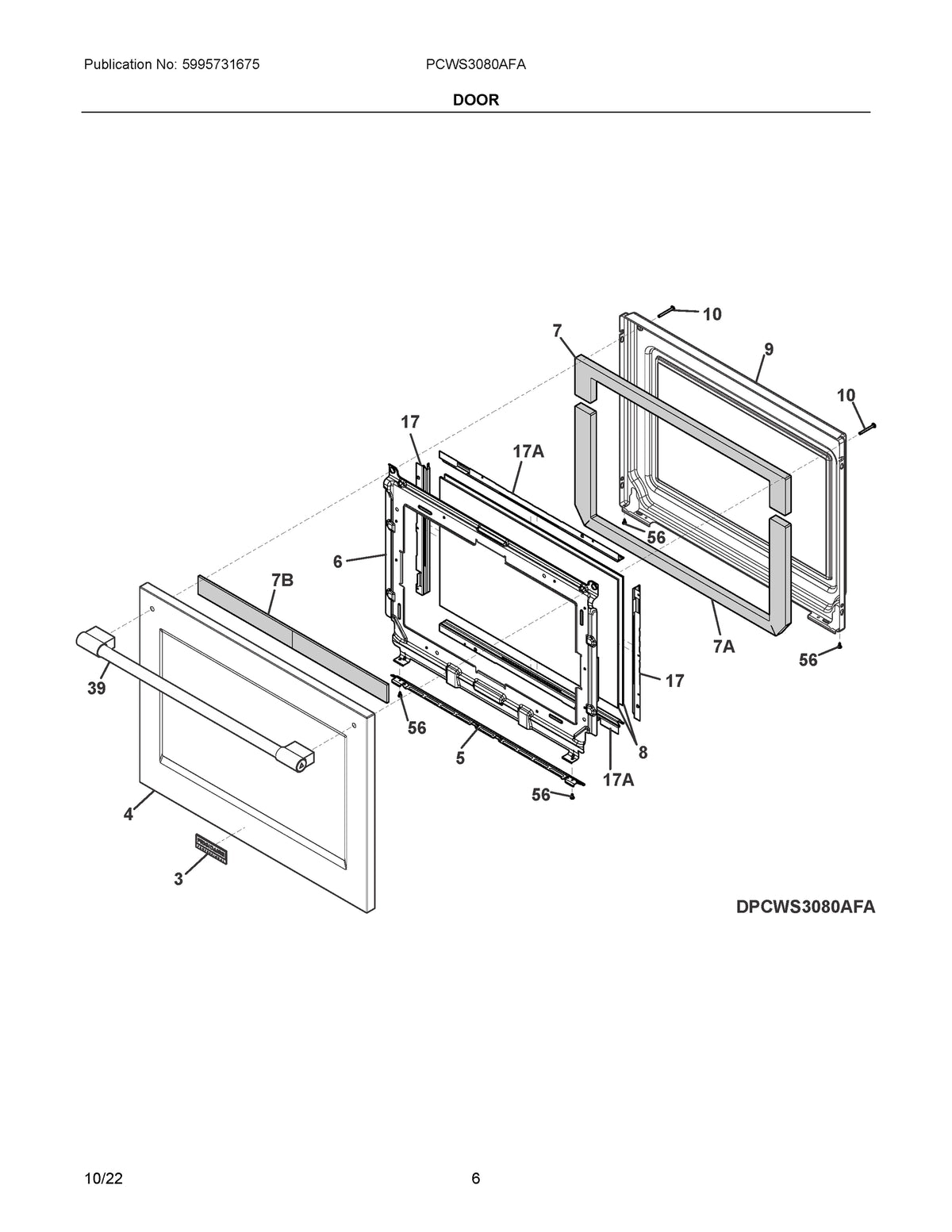 Diagram: Door - see part 3