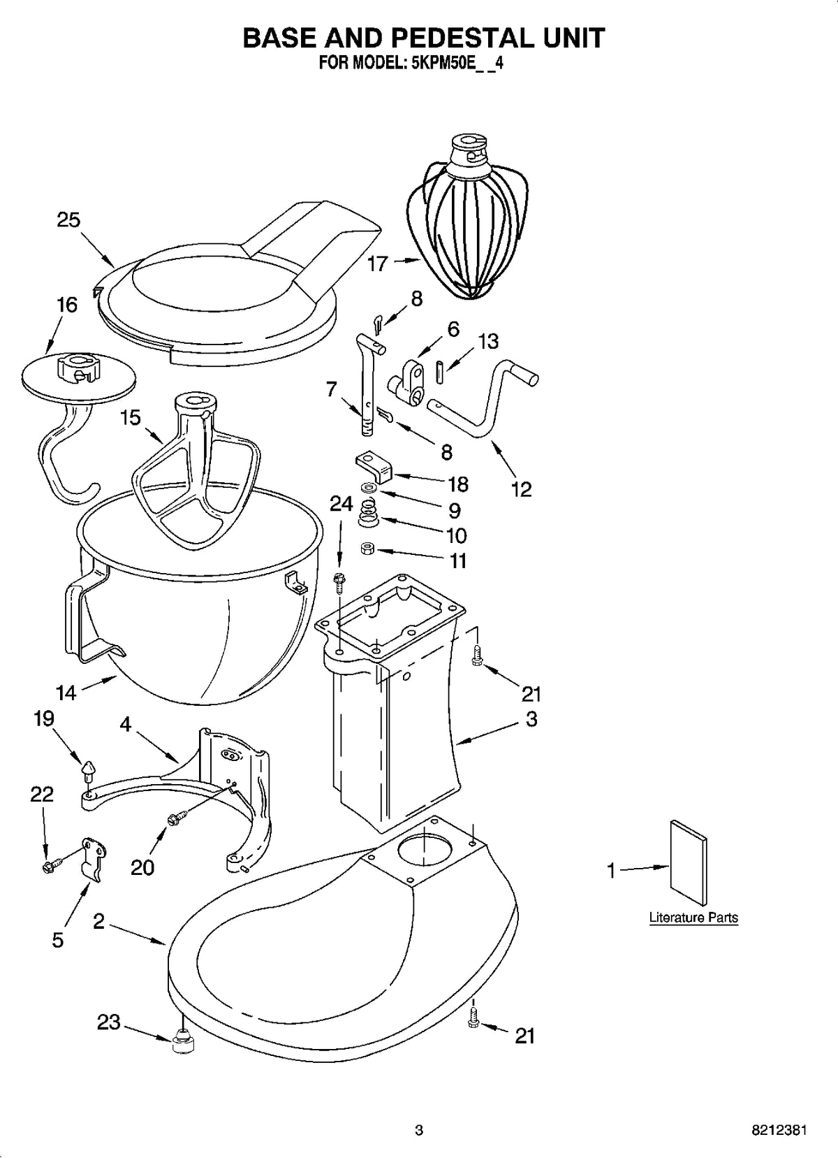 Diagram: Base And Pedestal Unit - see part 7