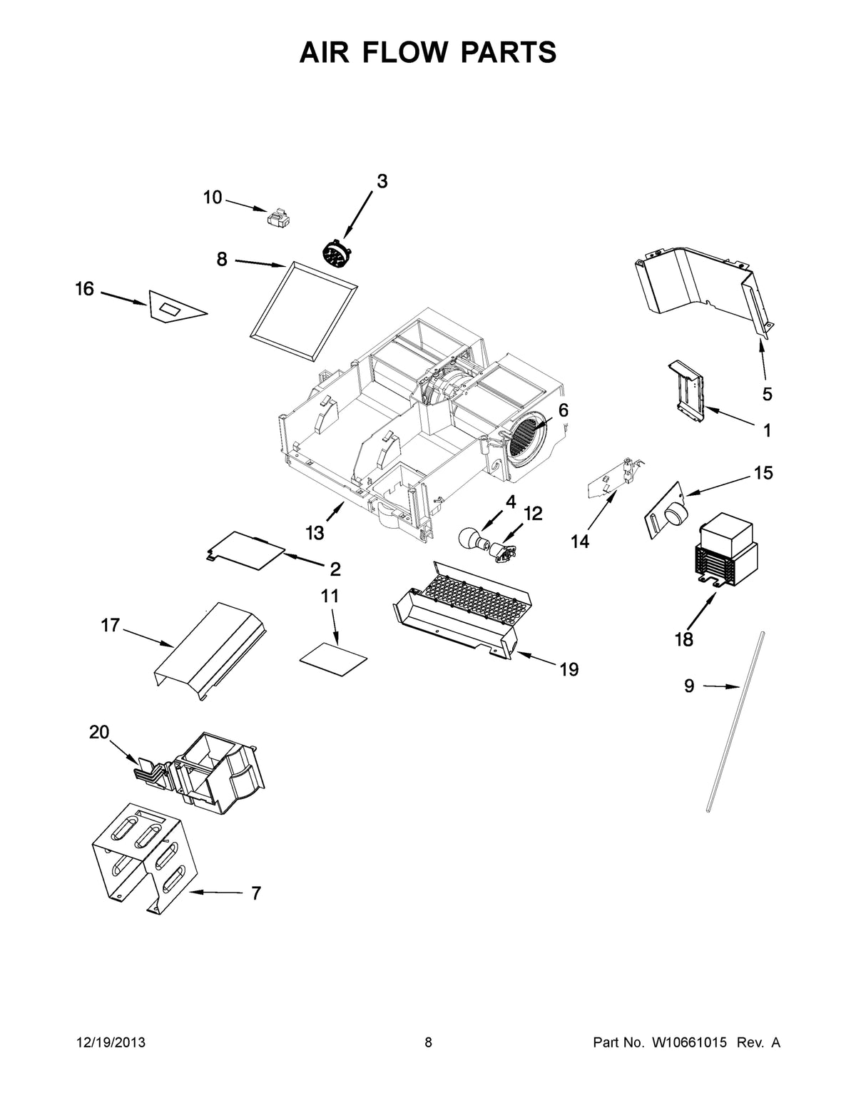 Diagram: Air Flow Parts - see part 5