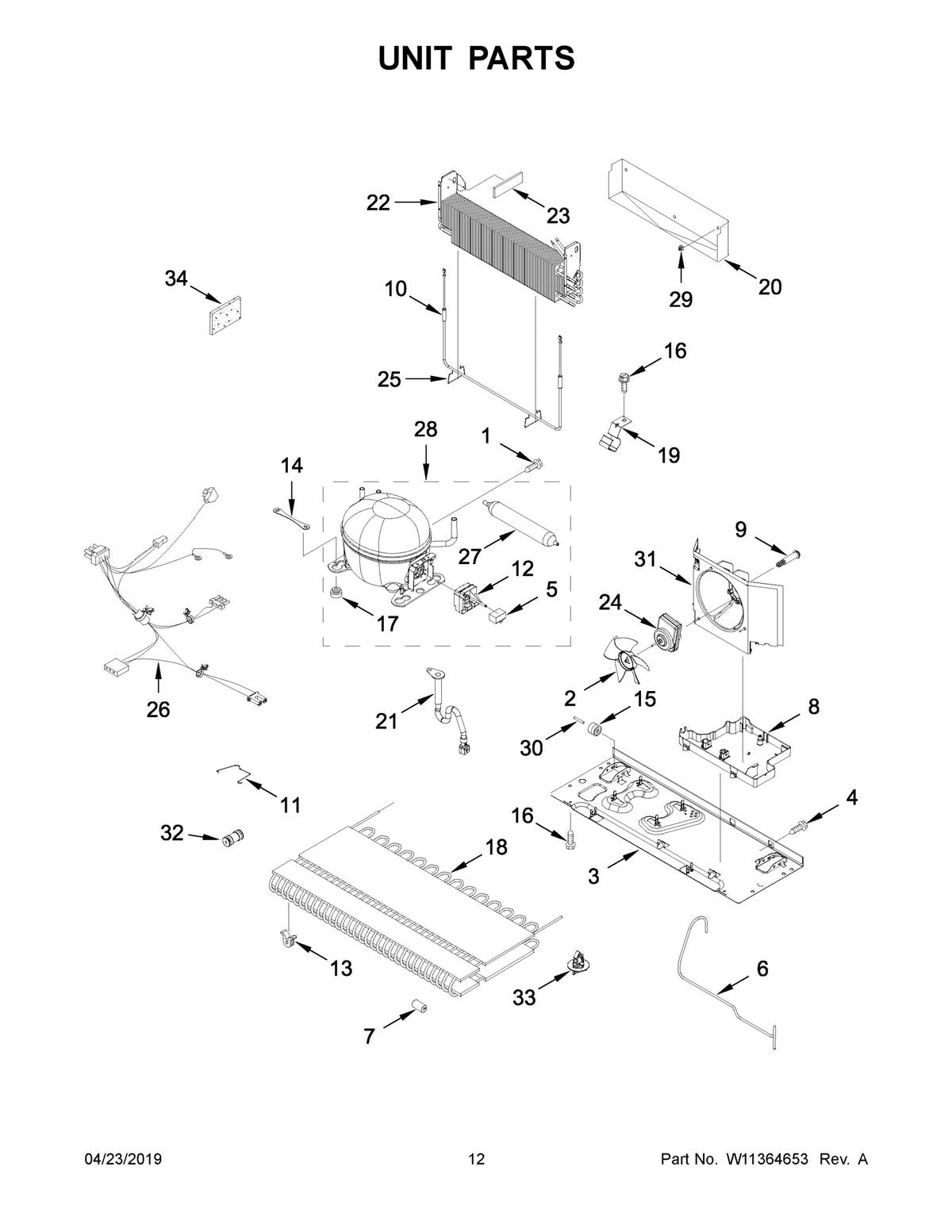 Diagram: Unit Parts - see part 6