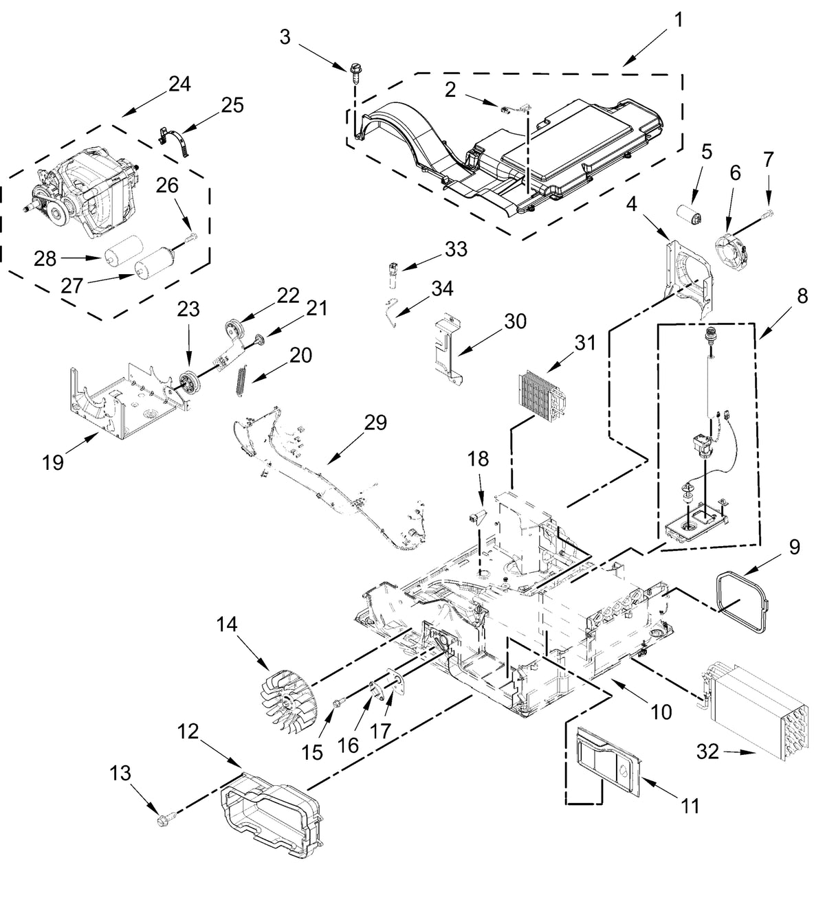 Diagram: Base Parts - see part 29