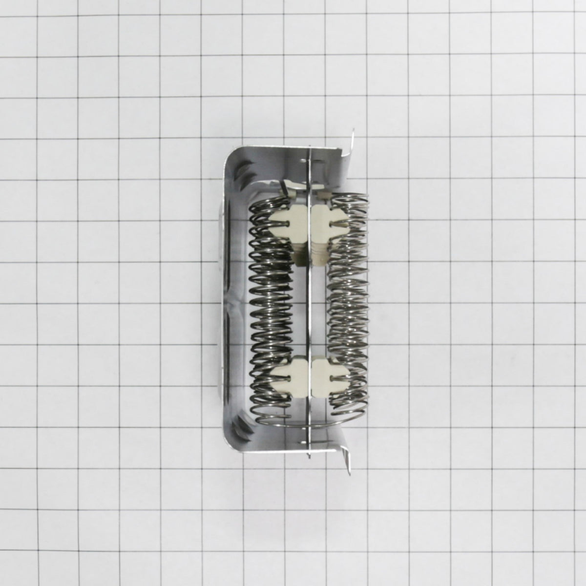 Whirlpool 279838 heating element, side view on a measuring grid