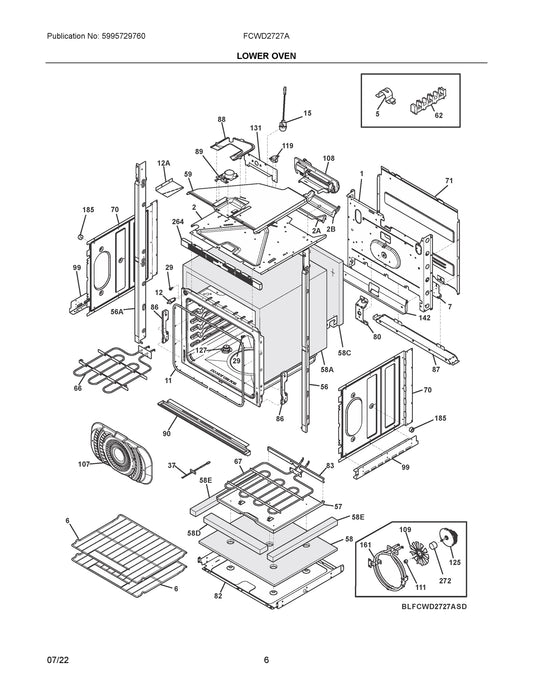 Diagram: Lower Oven - see part 108