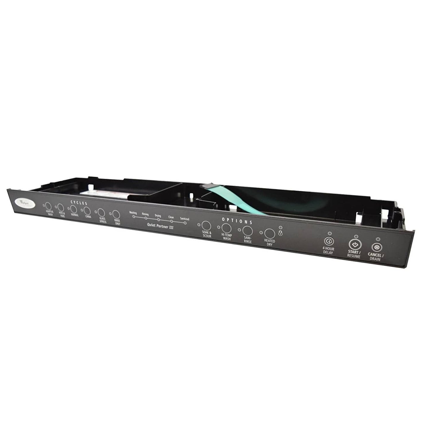 WPW10175236 Whirlpool Control Panel (Black)