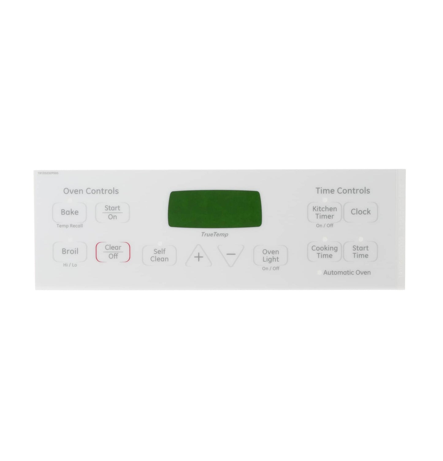 WB27T11006 GE Faceplate/Overlay (White)