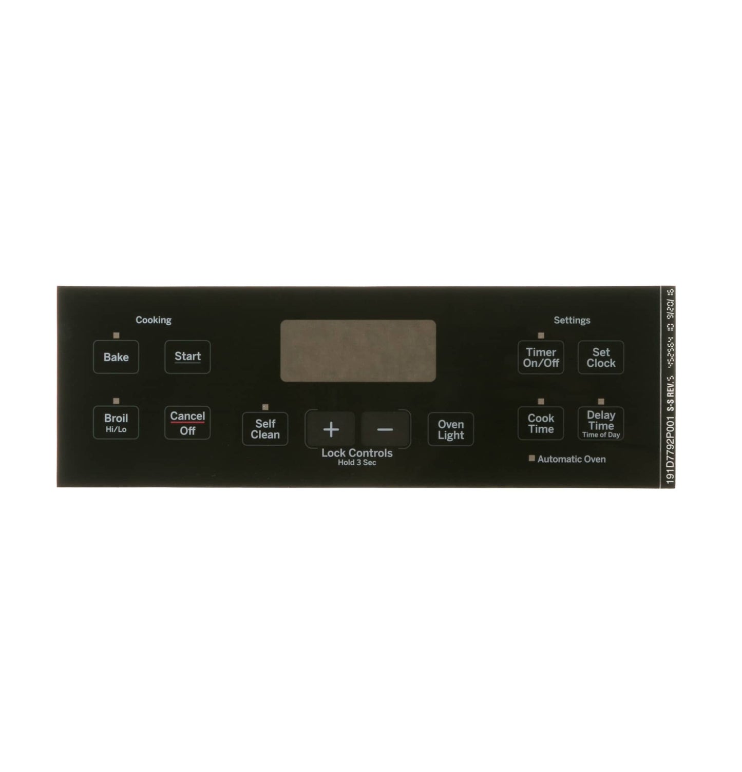 WB27T11511 GE Faceplate (Black)