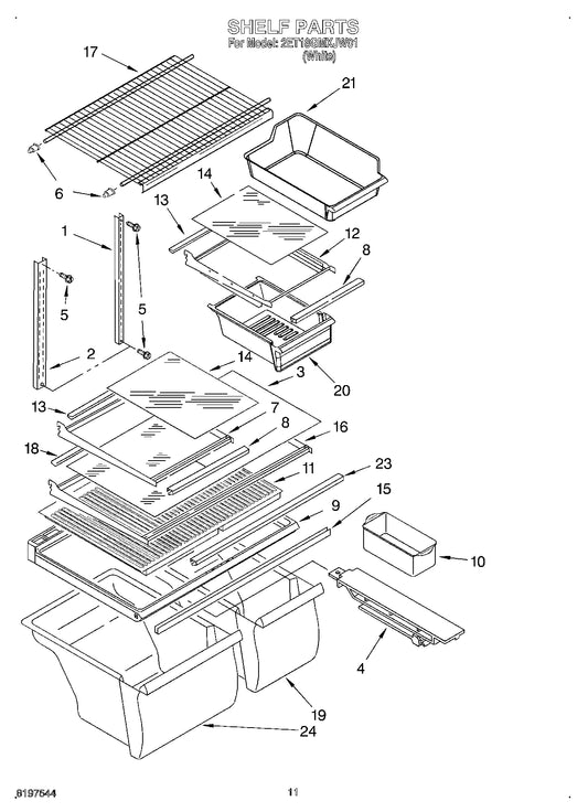 Diagram: Shelf, Lit/Optional - see part 24