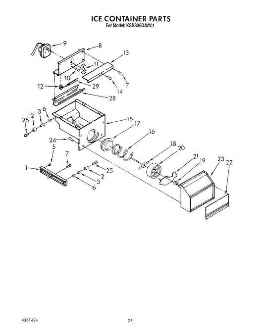 Diagram: Ice Container - see part 9