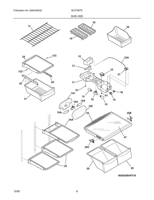 Diagram: Shelves - see part 10