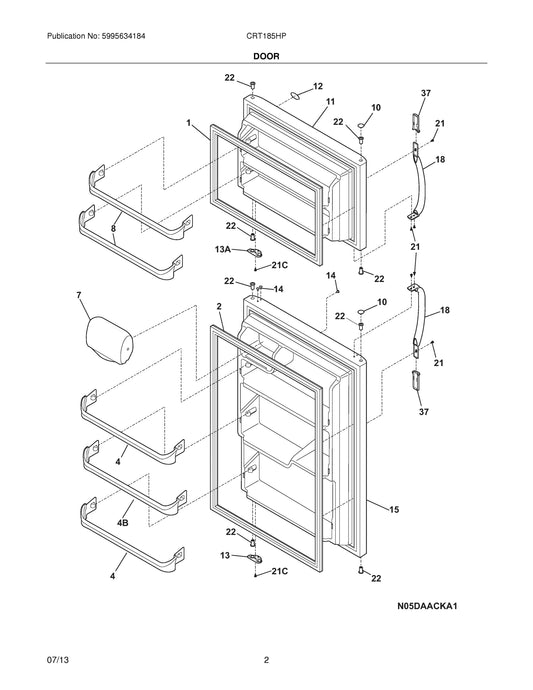 Diagram: Doors - see part 37
