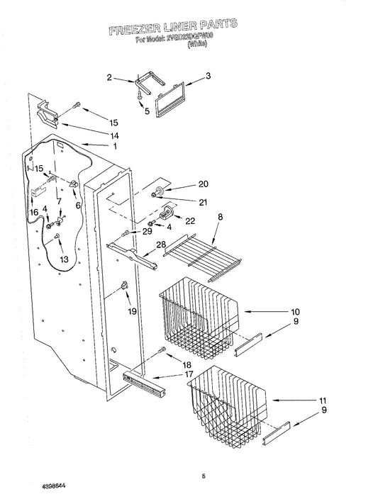 Diagram: Freezer Liner - see part 3