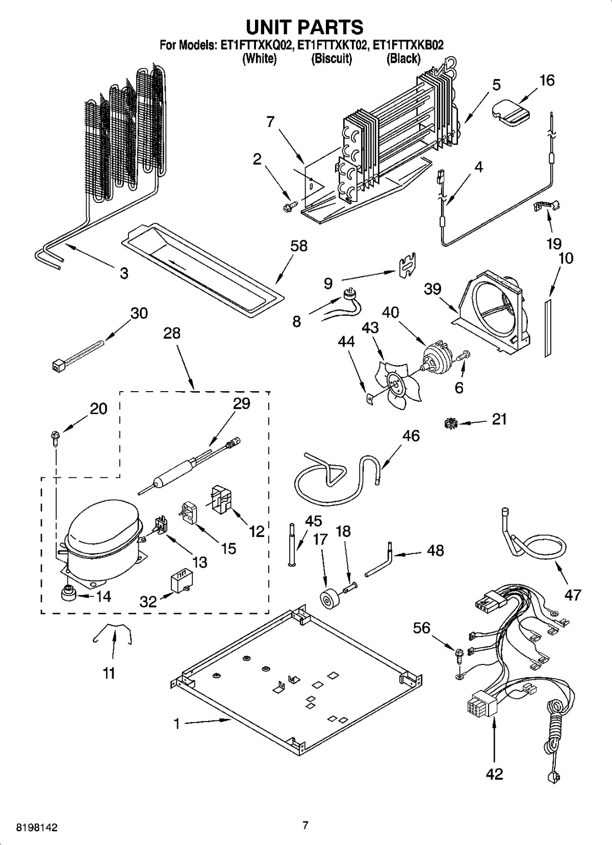Diagram: Unit Parts - see part 11