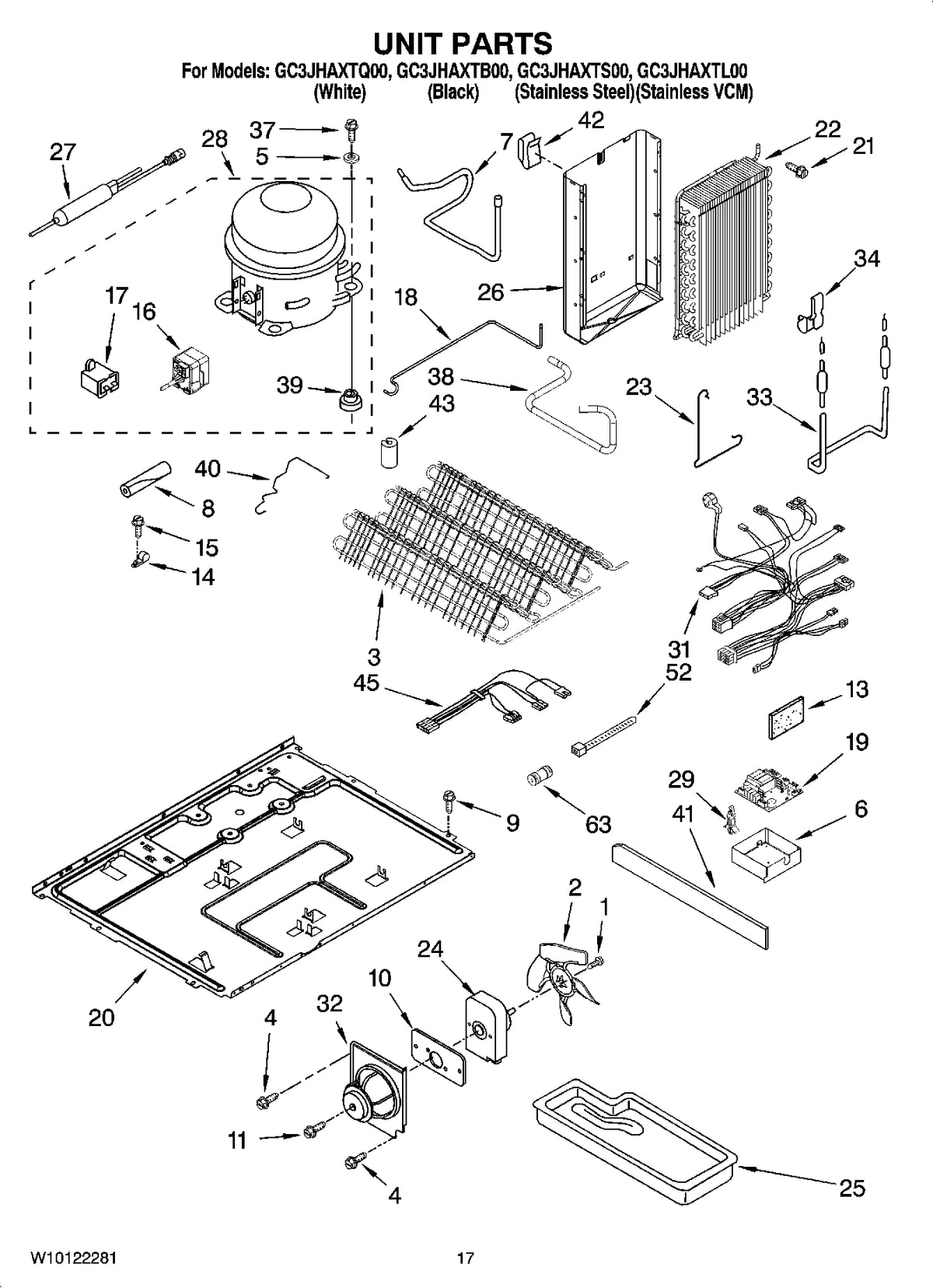 Diagram: Unit Parts - see part 29