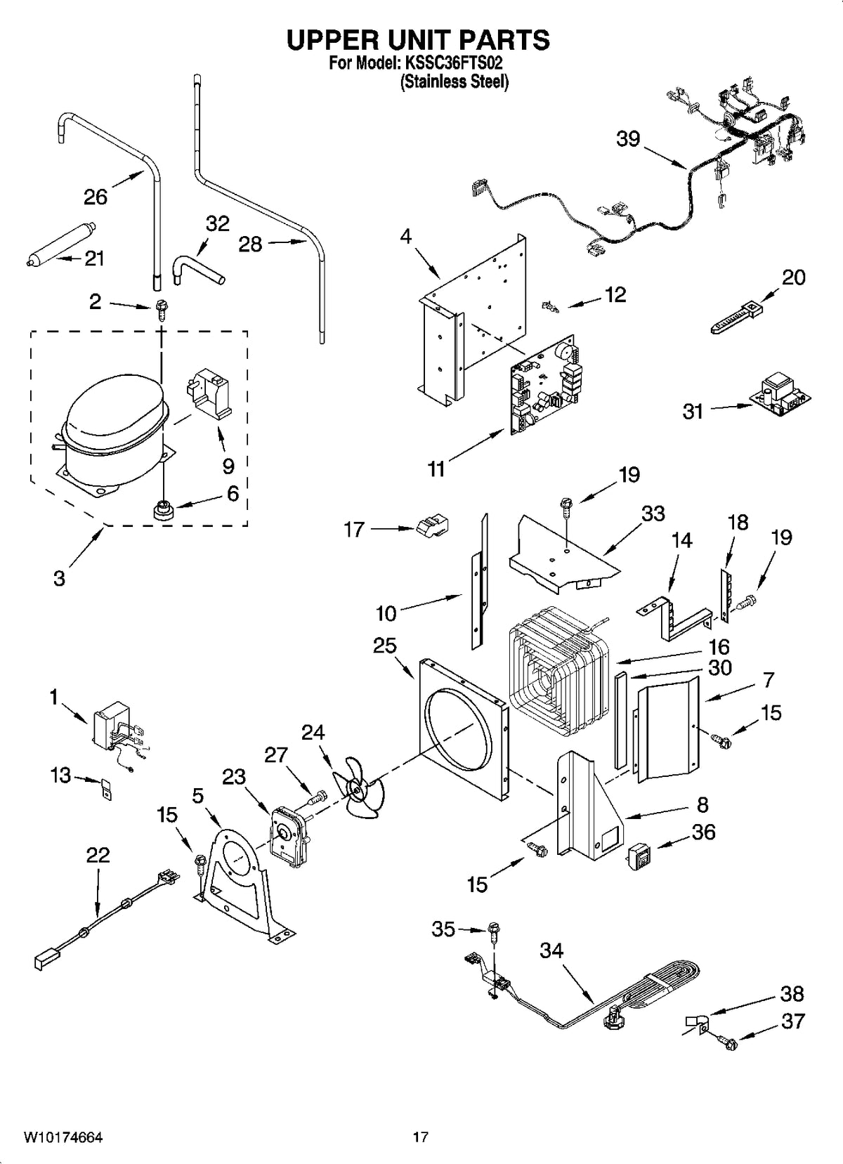 Diagram: Upper Unit Parts - see part 4