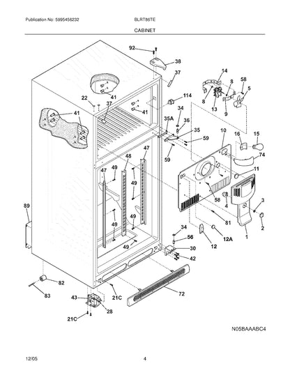 Diagram: Cabinet - see part 34