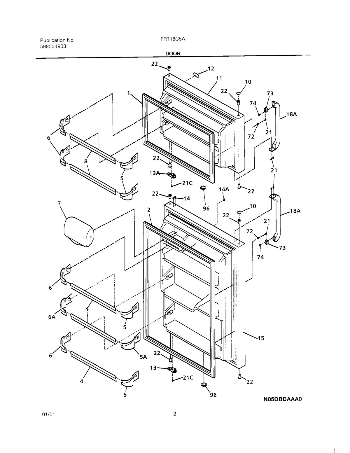 Diagram: Door - see part 5