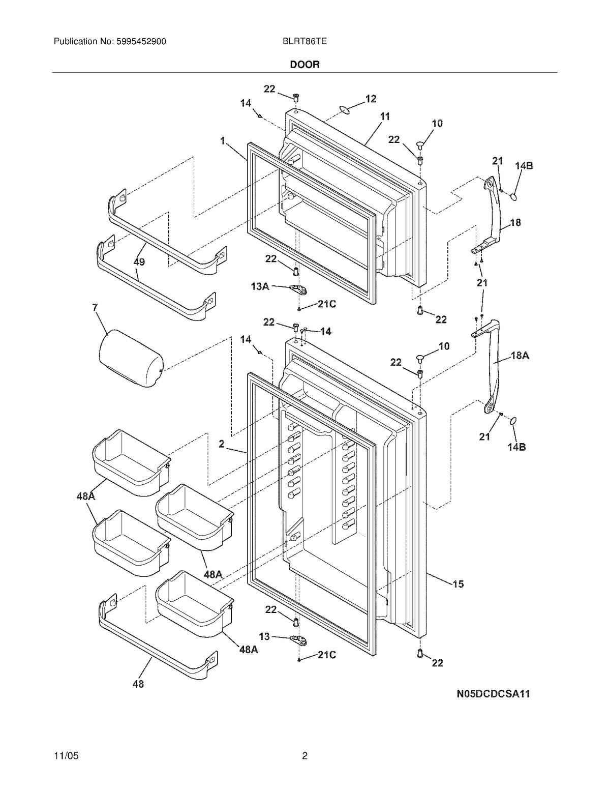 Diagram: Door - see part 10