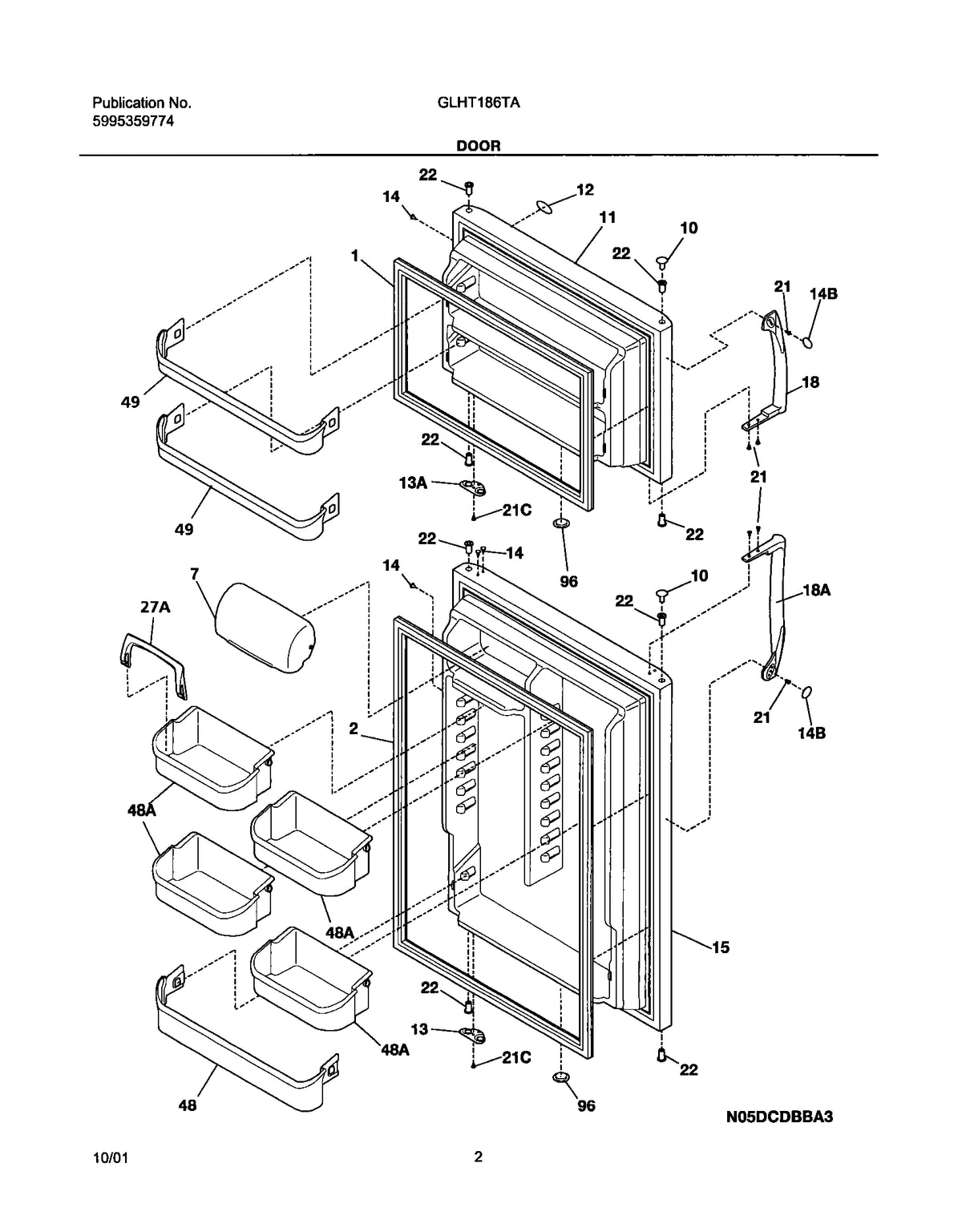 Diagram: Doors - see part 27A