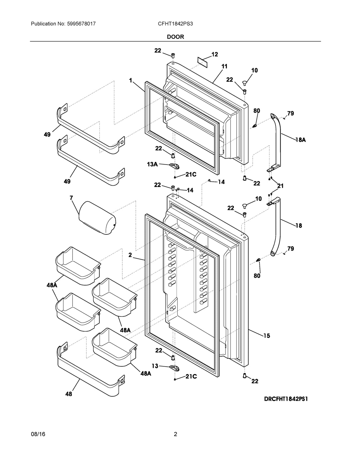 Diagram: Door - see part 14