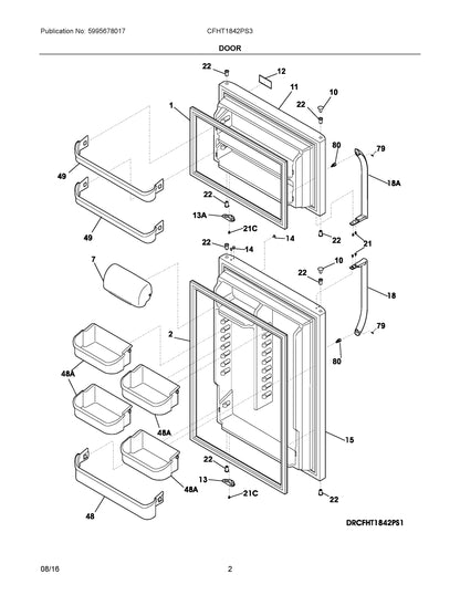 Diagram: Door - see part 14