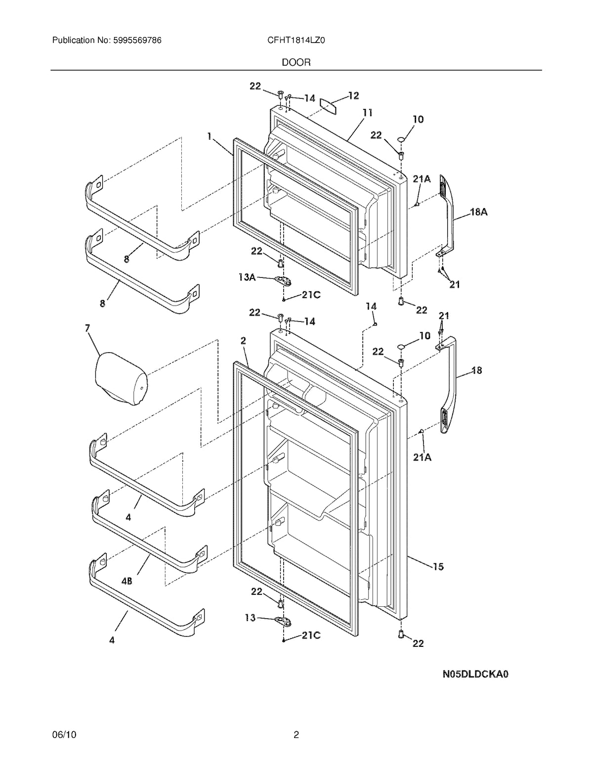 Diagram: Door - see part 4B