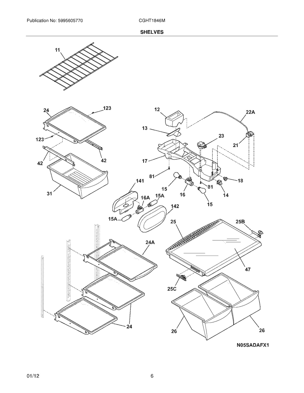 Diagram: Shelves - see part 24