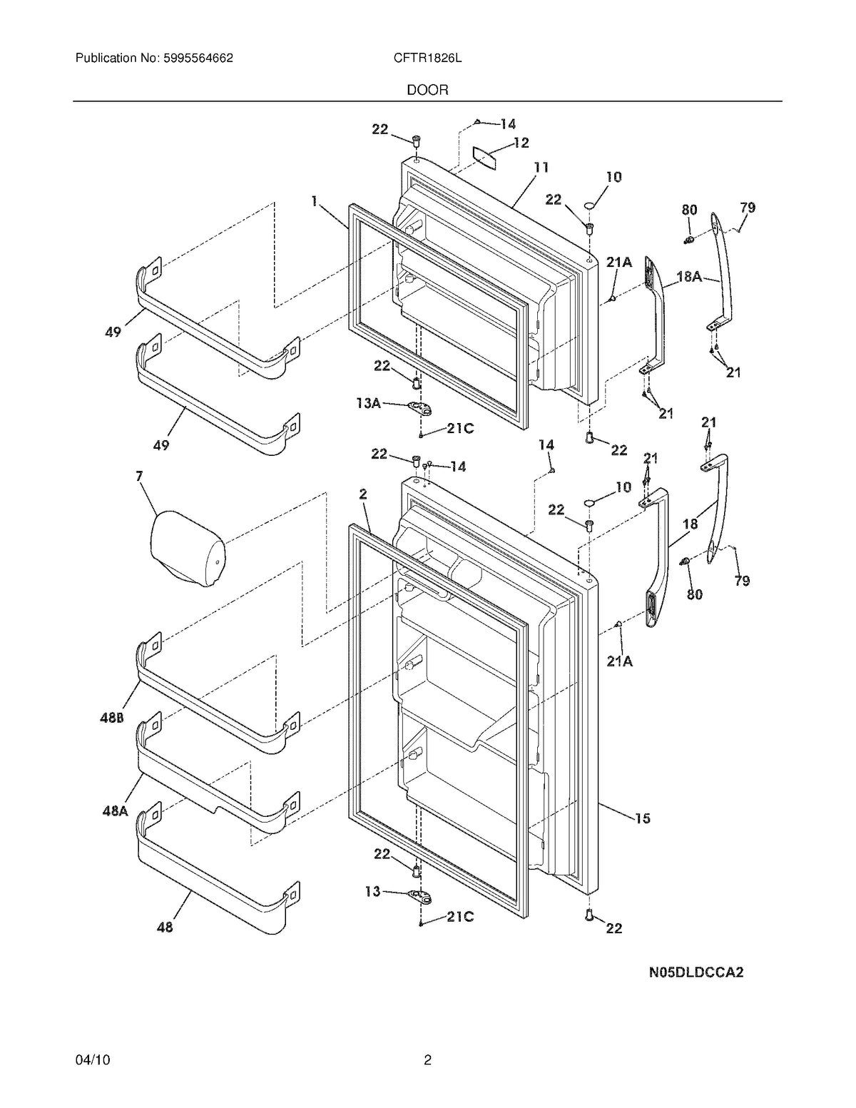 Diagram: Door - see part 11