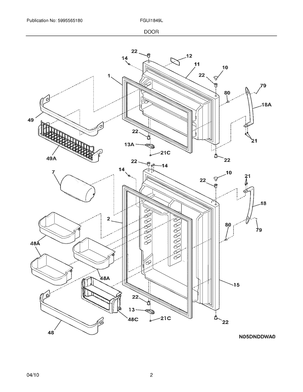 Diagram: Door - see part 48A