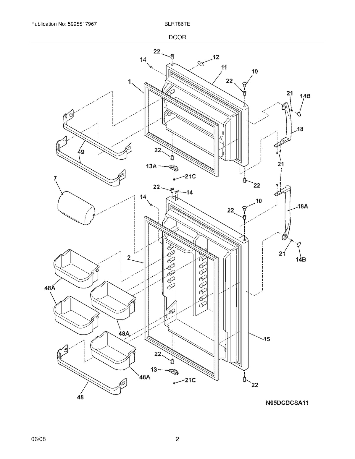 Diagram: Door - see part 1