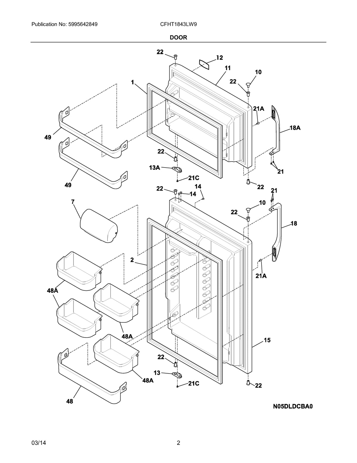 Diagram: Door - see part 1