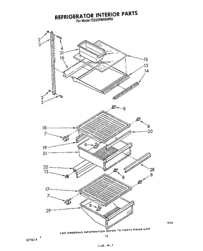 Diagram: Refrigerator Interior , Lit/Optional