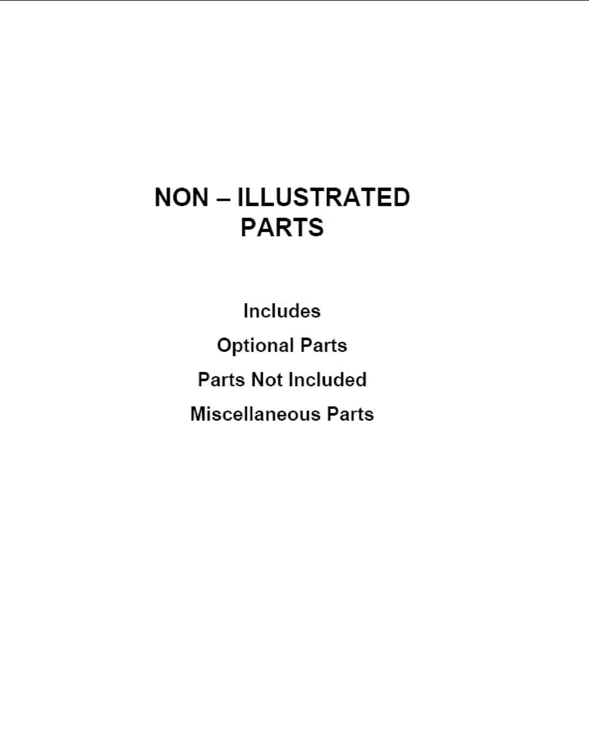 Diagram: Optional Parts (Not Included)