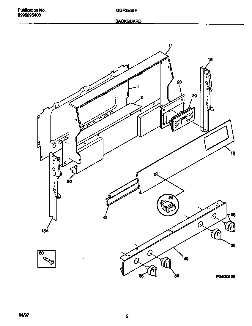 Diagram: Backguard - see part 36
