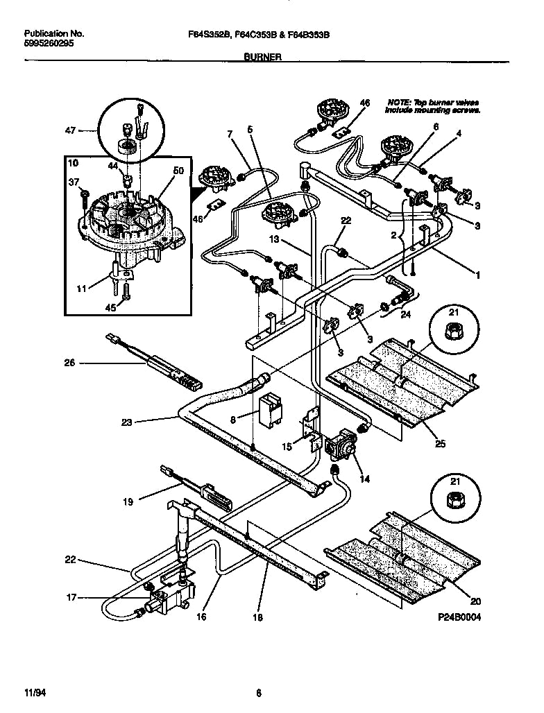 Diagram: Burner - see part 11