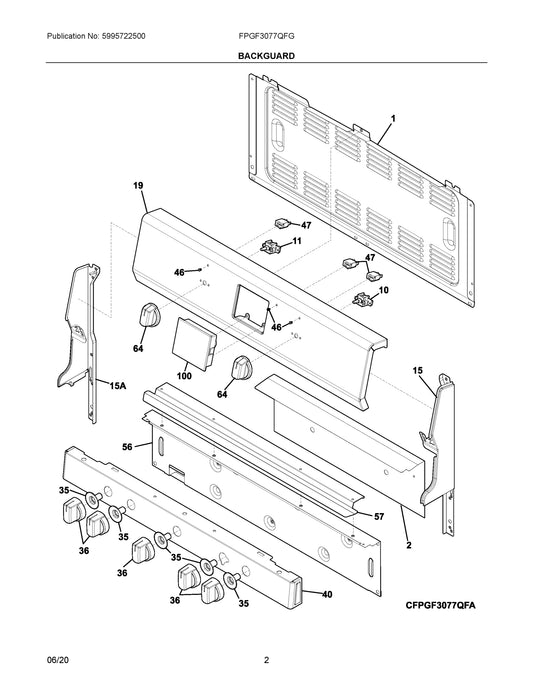 Diagram: Backguard - see part 47