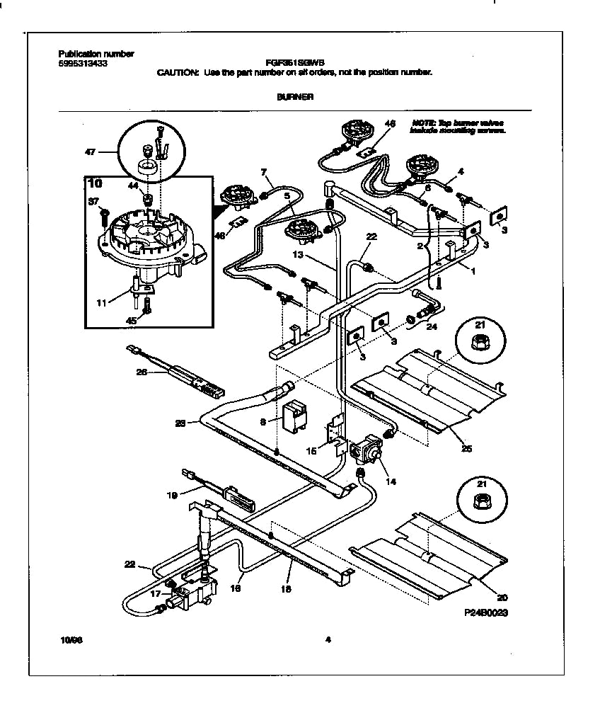 Diagram: Burner - see part 37