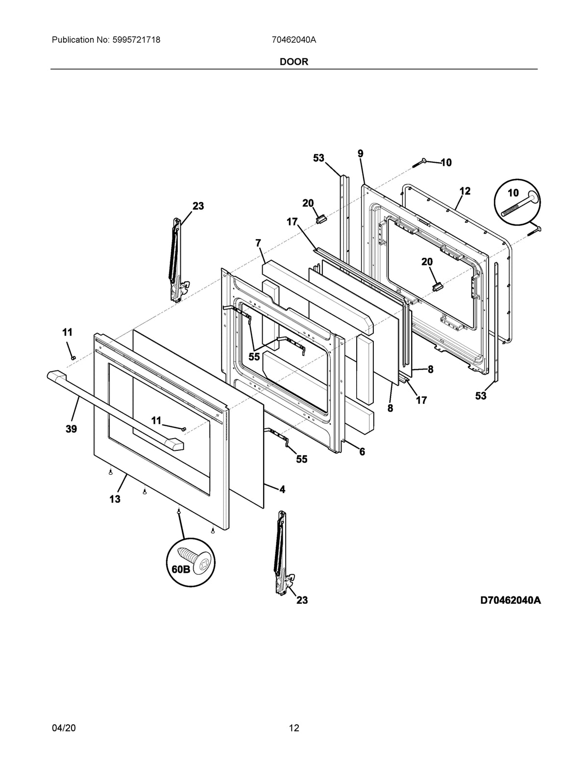 Diagram: Door - see part 20