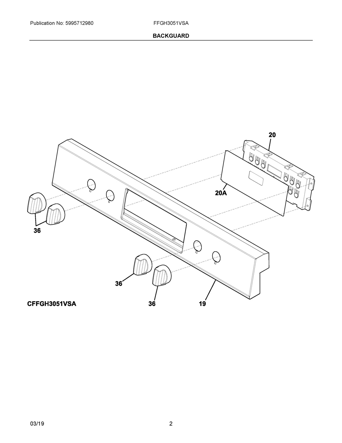 Diagram: Backguard - see part 20A