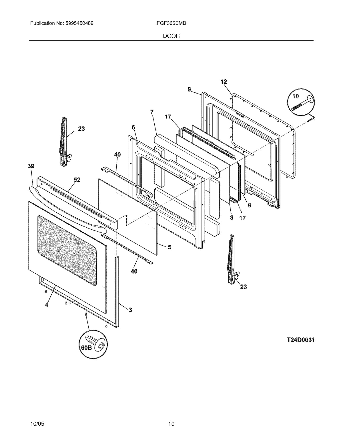 Diagram: Door - see part 23