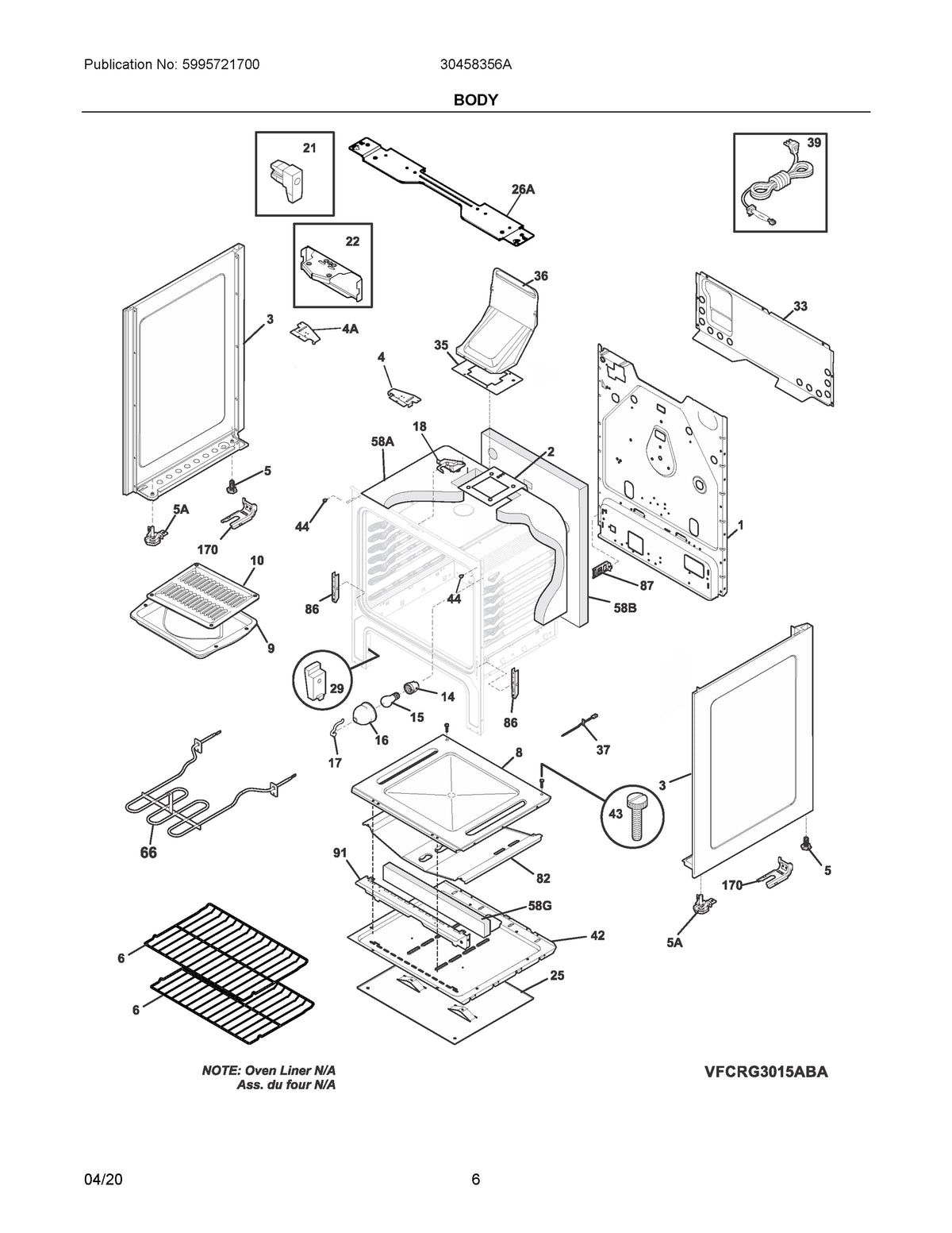 Diagram: Body - see part 86
