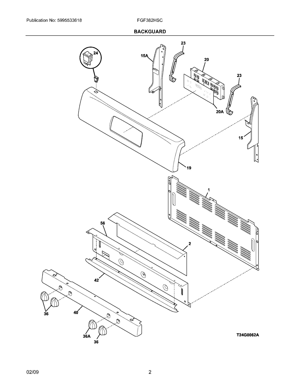 Diagram: Backguard - see part 23
