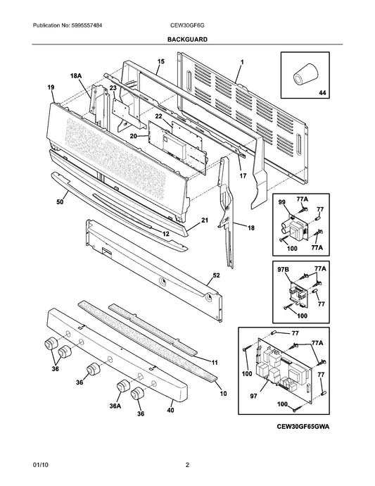 Diagram: Backguard - see part 19